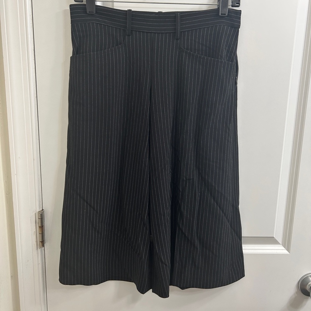 BCBGMaxAzria Black and White Pinstripe The Mary Culotte